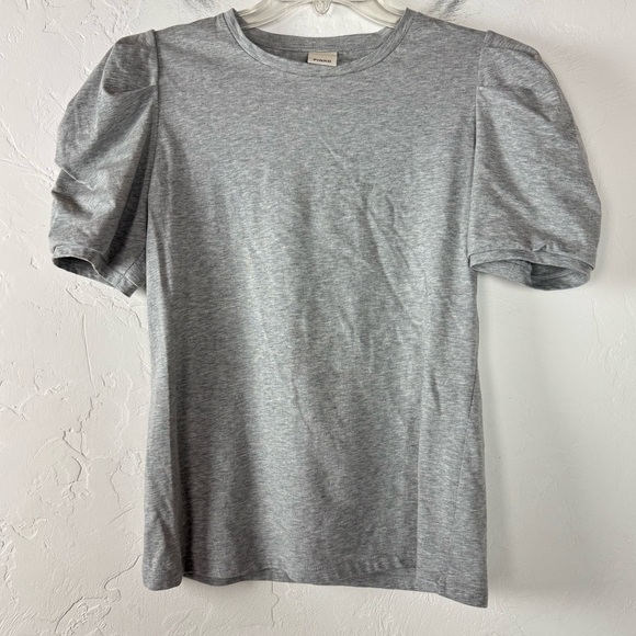 Pinko Tops - Pinko Italy Shirt‎ Knit Top Tee Zafira Jersey Heather Marled Light Grey Puff